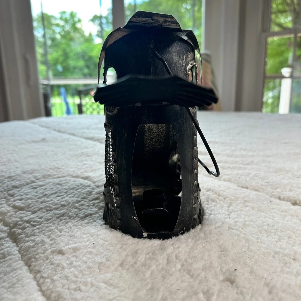 VTG Pier 1 Lantern Unisex OS Black Owl Metal Votive Candle Holder VTG Retro